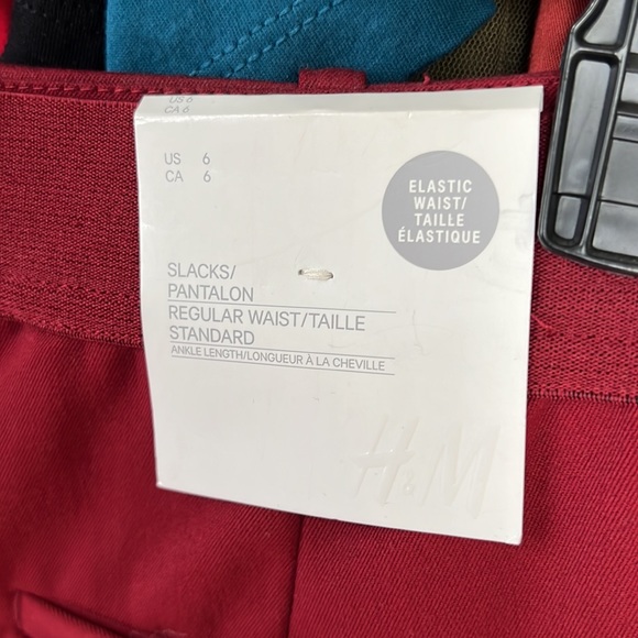 BRAND NEW H&M Red Business Casual Pants - Picture 3 of 4